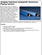 Unipipe Solutions UnipipeHP Aluminum Piping System