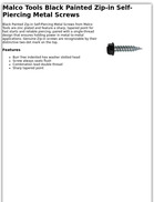 Malco Tools Black Painted Zip-in Self-Piercing Metal Screws