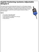 Gyplok Fastening Systems Adjustable Dimpler