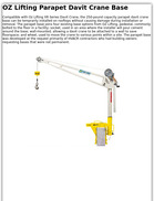 OZ Lifting Parapet Davit Crane Base