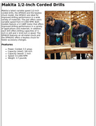 Makita 1/2-Inch Corded Drills