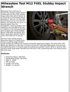 Milwaukee Tool M12 FUEL Stubby Impact Wrench