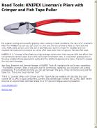 KNIPEX Lineman's Pliers with Crimper and Fish Tape Puller