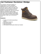 Cat Footwear Reclaimer Wedge