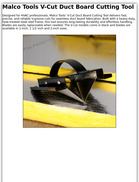 Malco Tools V-Cut Duct Board Cutting Tool