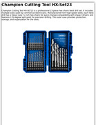 Champion Cutting Tool HX-Set23