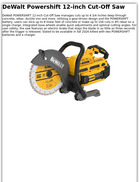 DeWalt Powershift 12-inch Cut-Off Saw