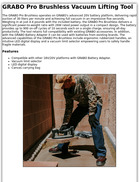 GRABO Pro Brushless Vacuum Lifting Tool