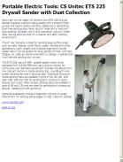 CS Unitec ETS 225 Drywall Sander with Dust Collection