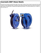 Coxreels DEF Hose Reels