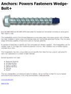 Powers Fasteners Wedge-Bolt+