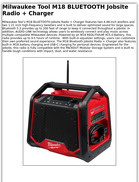 Milwaukee Tool M18 BLUETOOTH Jobsite Radio + Charger