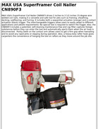 MAX USA SuperFramer Coil Nailer CN890F3