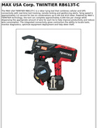 MAX USA Corp. TWINTIER RB613T-C