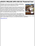 Products 10.10.26 ESCOs MILLOG APS-438 Air Powered Saw