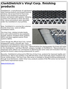 Products 10.27.26 ClarkDietrich's Vinyl Corp. finishing products