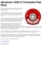 CGW C3 Trimmable Flap Discs