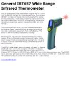 General IRT657 Wide Range Infrared Thermometer