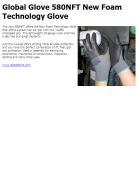 Global Glove 580NFT New Foam Technology Glove