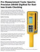 Pro Measurement Tools: Spectra Precision DR400 DigiRod for Rod-less Grade Checking
