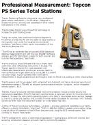 Topcon PS Series Total Stations