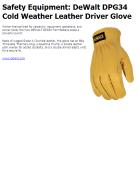 DeWalt DPG34 Cold Weather Leather Driver Glove