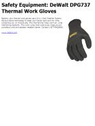 DeWalt DPG737 Thermal Work Gloves