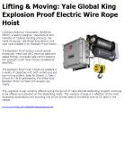 Yale Global King Explosion Proof Electric Wire Rope Hoist