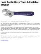 Klein Tools Adjustable Wrench