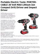 PORTER-CABLE 20 Volt MAX* Lithium Ion Compact Drill/Driver and Impact Driver