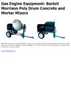 Bartell Morrison Poly Drum Concrete and Mortar Mixers