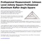 Johnson Level Johnny Square Professional Aluminum Rafter Angle Square