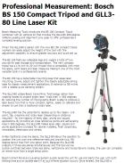 Bosch BS 150 Compact Tripod and GLL3-80 Line Laser Kit