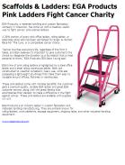 EGA Products Pink Ladders Fight Cancer