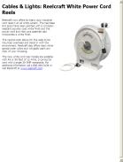 Reelcraft White Power Cord Reels
