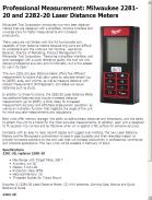 Milwaukee 2281-20 and 2282-20 Laser Distance Meters