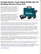 Makita XPH06 18V LXT Brushless Hammer Driver-Drill