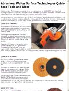 Walter Surface Technologies Quick-Step Tools and Discs
