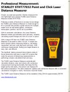 STANLEY STHT77032 Point and Click Laser Distance Measurer