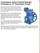 Jenny Products Enlarges Crankcase on K Compressor Pumps