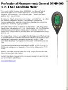 General DSMM600 4-in-1 Soil Condition Meter