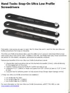 Snap-On Ultra Low Profile Screwdrivers