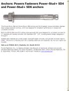 Powers Fasteners Power-Stud+ SD4 and Power-Stud+ SD6 anchors