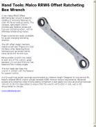 Malco RRW6 Offset Ratcheting Box Wrench