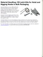 CM Latch Kits for Hoist and Rigging Hooks in Bulk Packaging