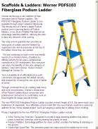 Werner PDFS103 Fiberglass Podium Ladder