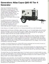 Generators: Atlas Copco QAS 45 Tier 4 Generator - Contractor Supply ...