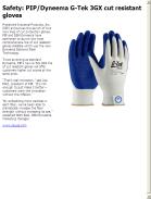 PIP/Dyneema G-Tek 3GX cut resistant gloves