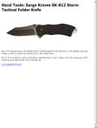 Sarge Knives SK-812 Storm Tactical Folder Knife