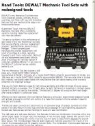 DEWALT Mechanic Tool Sets with redesigned tools